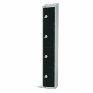 Elite Four Door Manual Combination Locker Locker Black with sloping top - GR673-CLS - 3