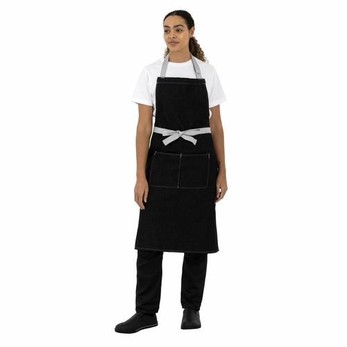 Southside Bib Apron Denim Black - B981 - 6