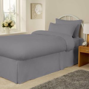 Mitre Essentials Spectrum Valances Kick Pleat Grey Metric Single - HB654 - 1