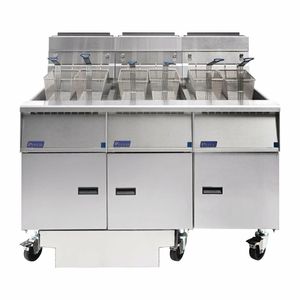 Pitco Triple Tank Natural Gas Solstice Fryer with Filter Drawer G14S/FD-FFF - FS129-N - 1
