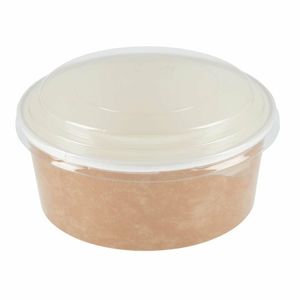 Colpac Recyclable Kraft Salad Pots With Lid Small 700ml / 24oz (Pack of 150) - FA373 - 3