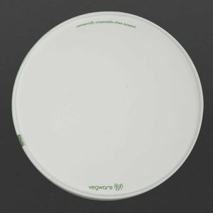 Vegware 185-Series Compostable Bon Appetit Wide PLA-lined Paper Food Bowl Lid (Pack of 300) - FS179 - 3