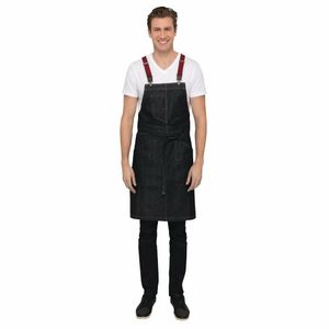 Chef Works Urban Berkeley Denim Brace Bib Apron Dark Indigo - BB206 - 1