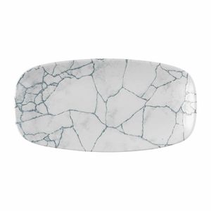 Churchill Studio Prints Kintsugi Pearl Chefs Oblong Plate Grey 287x152mm (Pack of 12) - FS942 - 1