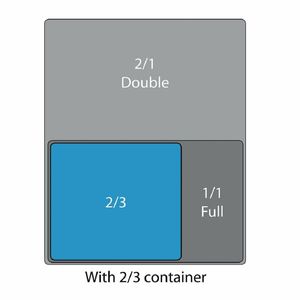 Matfer Bourgeat Stainless Steel 2/3 Gastronorm Pan 100mm - K054 - 3
