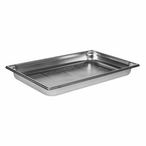 Matfer Bourgeat Stainless Steel Perforated 1/1 Gastronorm Pan 55mm - K140 - 1