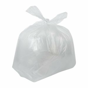 Jantex Light Duty Recycled Bin Bag 10kg 80ltr Clear (Pack of 200) - 1