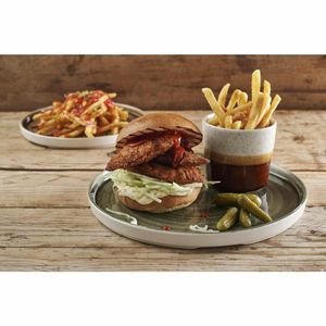 Churchill Stonecast Patina Walled Plates Green 260mm (Pack of 6) - 3