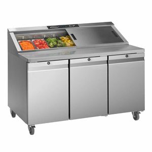 Williams Onyx 3 Door Refrigerated Prep Counter 616Ltr CPC3-SS - 3