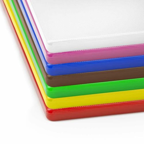 Hygiplas Low Density Chopping Board Set Small (Set of 7 - 12mm High) - 3