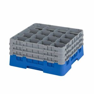 Cambro Camrack Blue 16 Compartments Max Glass Height 197mm - CZ164 - 1