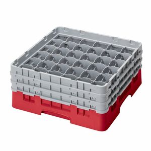 Cambro Camrack Red 36 Compartments Max Glass Height 174mm - CZ179 - 1