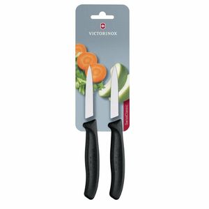 Victorinox Pointed Tip Paring Knife 8cm Black (Pack of 2) - CU550 - 1