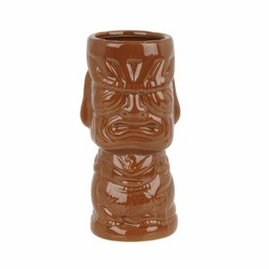 Beaumont Ceramic Molokai Tiki Mug Brown 360ml - CZ417 - 1
