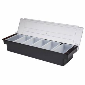 Beaumont 6 Part Plastic Condiment Holder Black - CZ604 - 1