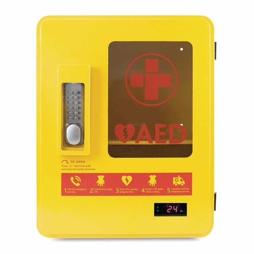 Automated External Defibrillator Alarmed Outdoor Heated Metal Cabinet - CH788 - 5