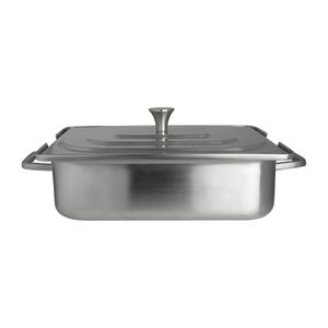 Steelite Creations Homestyle Brushed Stainless Rectangle Chafer 3.8L - VV3904 - 1