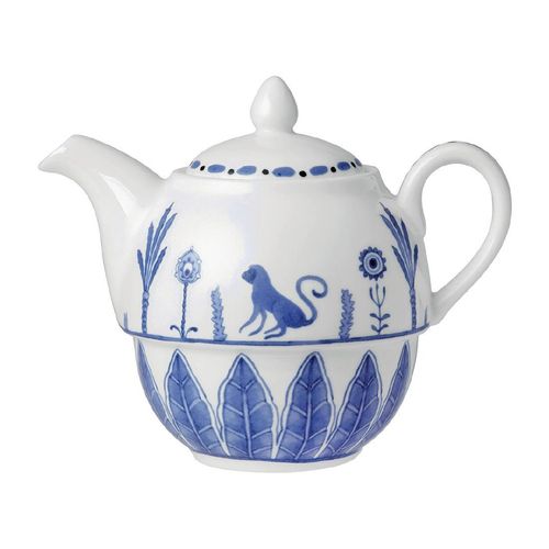 William Edwards Sultan's Garden Blue Tea For One Teapot Coupe 460ml (Pack of 12) - VV3984 - 1