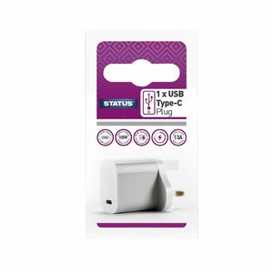 Status 1 Port USB-C Power Adapter White - DZ478 - 1