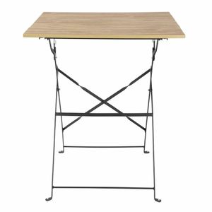 Bolero Perth Pavement Style Square Table Wood Effect - FU538 - 3
