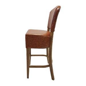 Hanoi Bar Chair in Weathered Oak with Bison Tan Vinyl - HP781 - 3