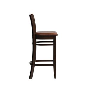 Manhattan Bar Chair in Dark Walnut with Bison Espresso Seat - HX849 - 3