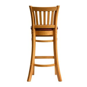 Manhattan Bar Chair in Soft Oak with Bison Bordeaux Seat - HX858 - 3