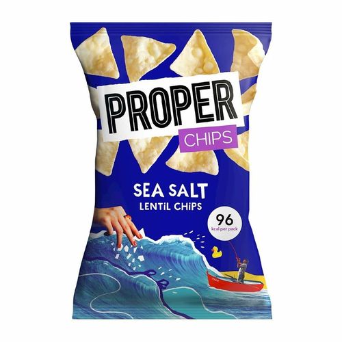 Properchips Impulse Sea Salt Lentil Chips 20g (Pack of 24) - HS875 - 1