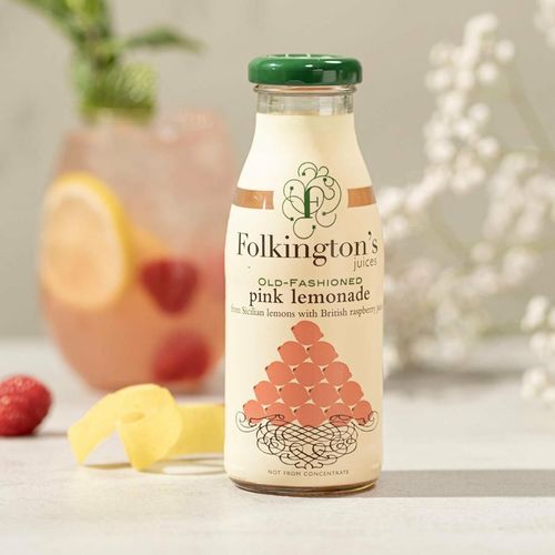 Folkington's Juices Pink Lemonade Glass Bottle 250ml (Pack of 12) - FU464 - 3
