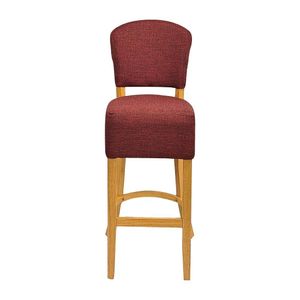 Hanoi Bar Chairs in Soft Oak with Shetland Scarlett Seatpad - HP794 - 3