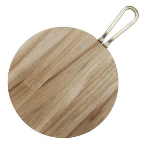 Olympia Round Paddle Board Acacia Wood With Metal Handle 505x356mm - HX390 - 3