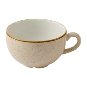 Churchill Stonecast Nutmeg Cream Cafe Cappuccino Cups 355ml (Pack of 12) - HY943 - 1