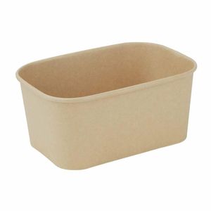 Fiesta Recyclable Rectangular Food Containers 1000ml (Pack of 300) - HW623 - 1