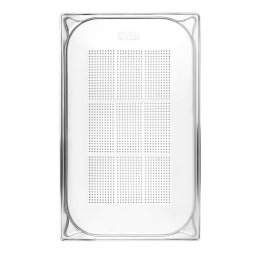 Vogue Stainless Steel Heavy Duty Perforated 1/1 Gastronorm Tray 20mm - DM971 - 4