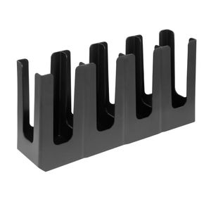 Nisbets Essentials 4-Slot Cup Holder Polypropylene Black - HW968 - 3
