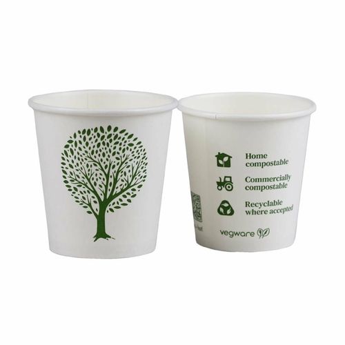 Vegware Green Tree White Hot Cups 4oz 62-Series (Pack of 1000) - HX488 - 3