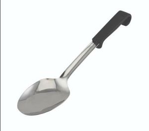 Genware Plastic Handle Spoon Plain Black - 1