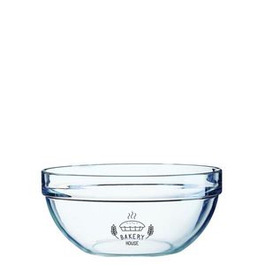 Custom Branded Stacking Mixing Glass Salad Bowl (100mm) - 1
