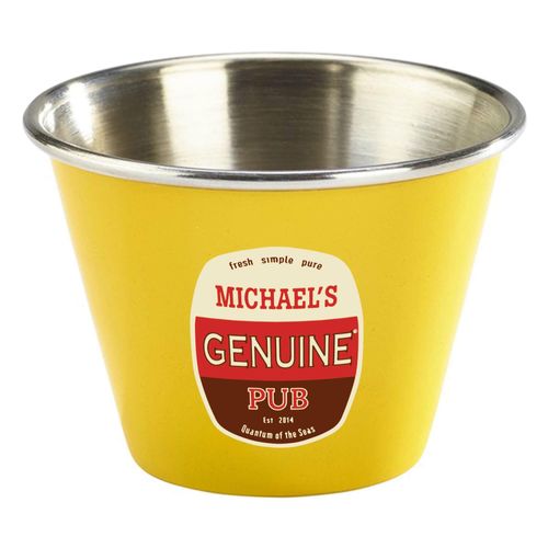 Custom Branded 2.5oz Stainless Steel Ramekin (Blue, Red, Yellow & Black) - 4