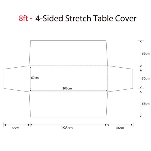 Custom Branded Full Coverage Stretch Tablecloth - (8ft Table) - 2