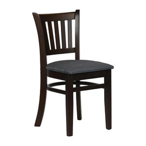 Turin Dining Table with 4 Manhattan Chairs in Dark Walnut with Shetland Sea - JA207 - 1