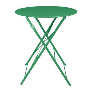 Bolero Perth Forest Green Pavement Style Round Table 600mm - HZ367 - 1