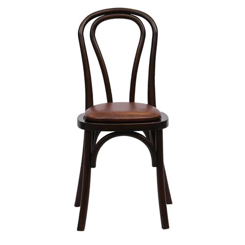 Hoop Back Dining Chair in Dark Walnut with Bison Espresso Seat (Pack of 2) - HX821 - 3