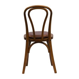 Hoop Back Dining Chair in Weathered Oak with Bison Espresso Seat (Pack of 2) - HX828 - 3