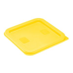 Hygiplas Square Food Storage Container Lid Yellow Small - HY419 - 1