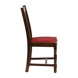 Thame Dining Chair in Vintage Wood with Shetland Scarlett Seat (6 Pack) - JA270 - 3