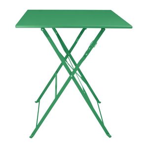 Bolero Perth Forest Green Pavement Style Square Table 600mm - HZ366 - 1