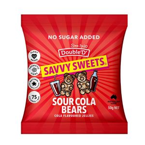 Savvy Sweets Sour Cola Bears 50g (12 Pack) - KA611 - 1