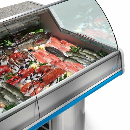 Zoin Saigon Fish Counter Grey with Azure Trim 2500mm - HZ879-250 - 3