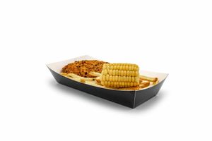 Compostable Black Meal Tray (Case of 500) - 1